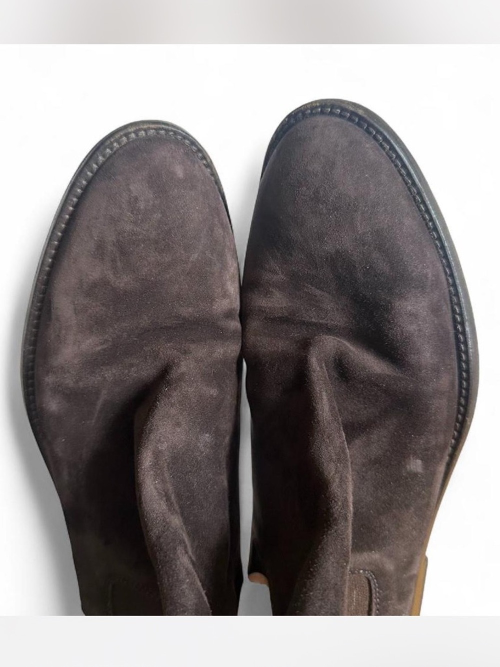 💜 Jenni Kayne Suede Chelsea Boots - Dark Brown (38.5) - Picture 4 of 7